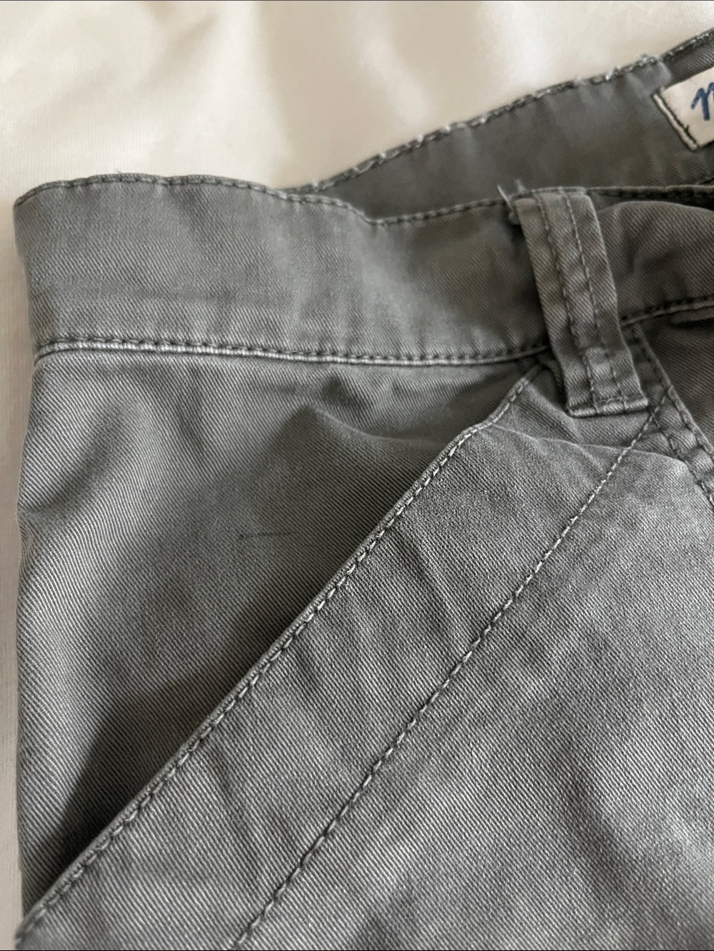 Madewell Skinny Fatigue Utility Cargo Pants Olive Green Ankle Zip Size 26 - Picture 16 of 16